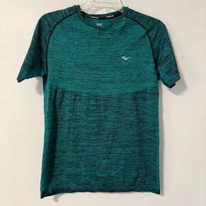 Everlast Mens Teal Black Space Dye Performance Training T-Shirt Large